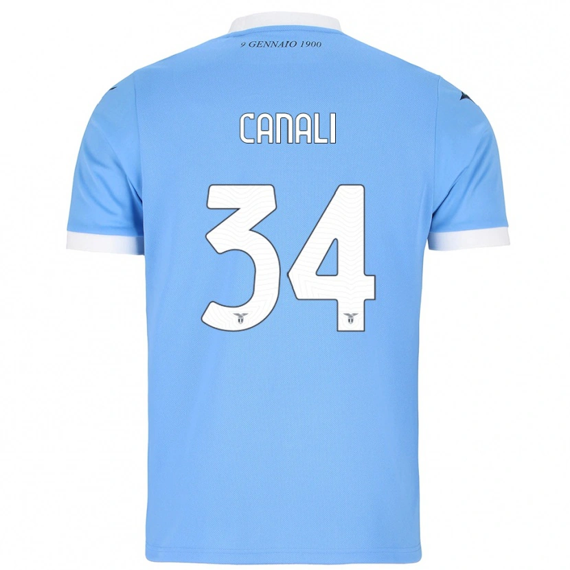 DanxenキッズGiorgio Canali#34スカイブルー ホワイトホームシャツ2025/26ジャージーユニフォーム