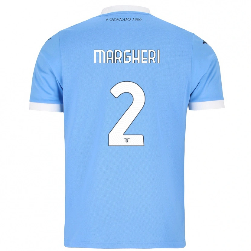 DanxenキッズEmanuele Margheri#2スカイブルー ホワイトホームシャツ2025/26ジャージーユニフォーム