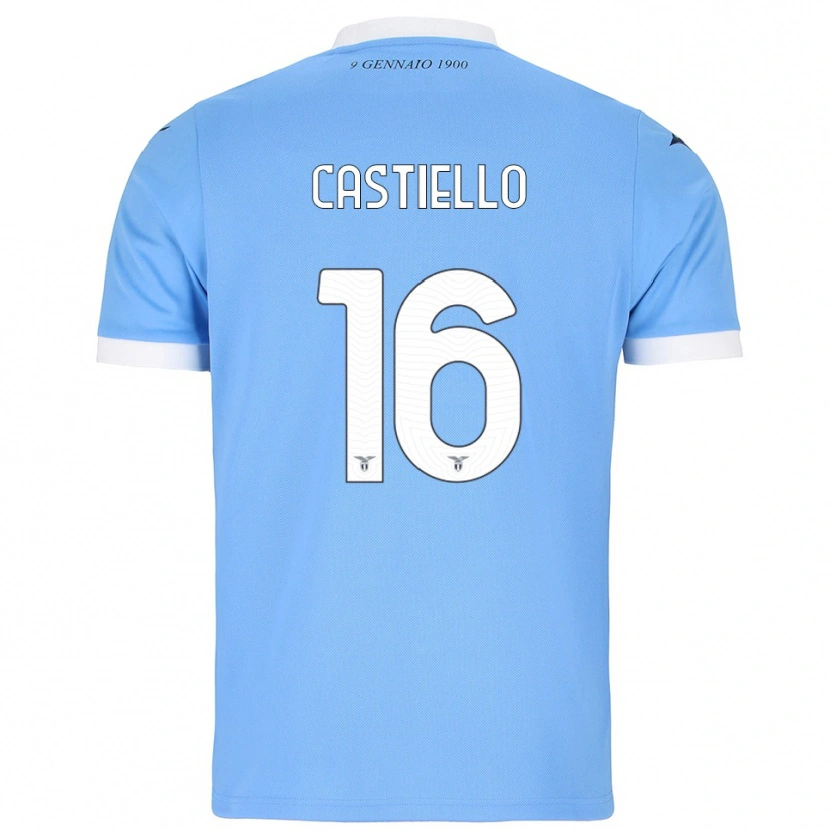 DanxenキッズAntonietta Castiello#16スカイブルー ホワイトホームシャツ2025/26ジャージーユニフォーム