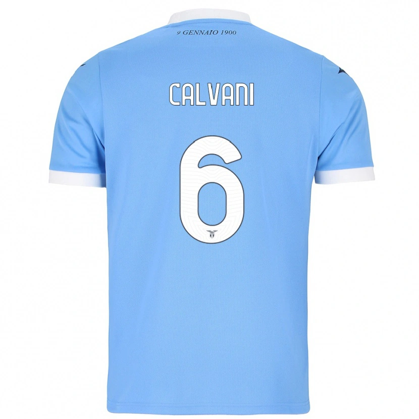 DanxenキッズLorenzo Calvani#6スカイブルー ホワイトホームシャツ2025/26ジャージーユニフォーム
