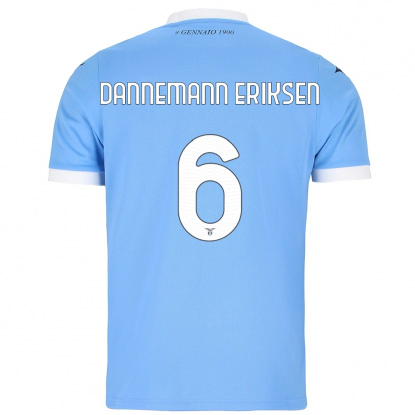 Danxenキッズルイーズ・エリクセン#6スカイブルー ホワイトホームシャツ2025/26ジャージーユニフォーム