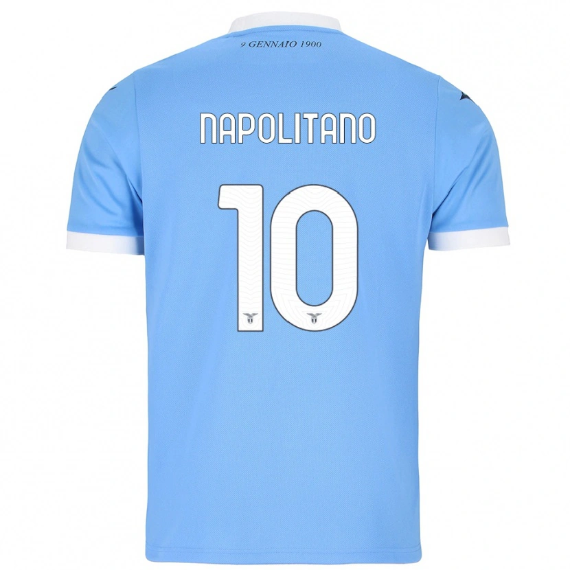 Danxenキッズルカ・ナポリターノ#10スカイブルー ホワイトホームシャツ2025/26ジャージーユニフォーム