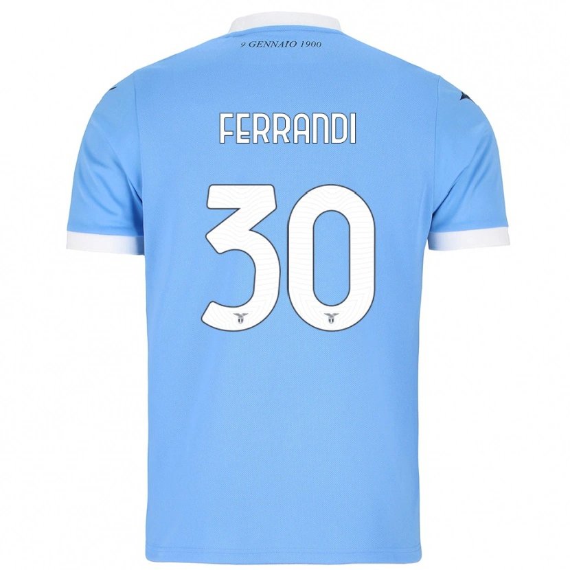 Danxenキッズジュリア・フェランディ#30スカイブルー ホワイトホームシャツ2025/26ジャージーユニフォーム