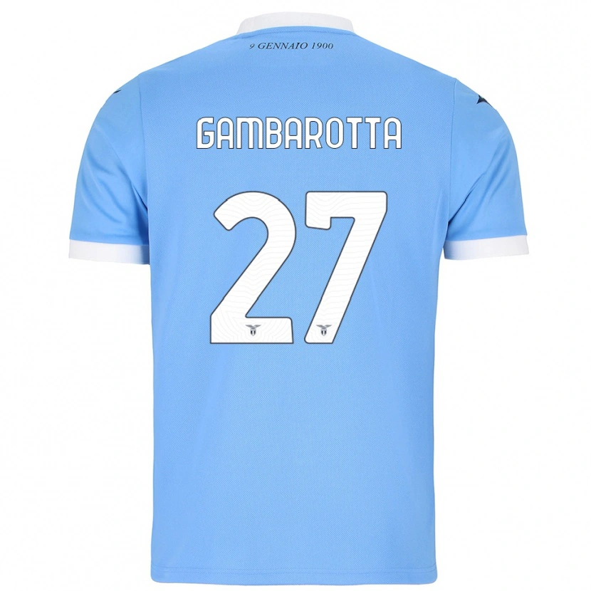 DanxenキッズMargot Gambarotta#27スカイブルー ホワイトホームシャツ2025/26ジャージーユニフォーム