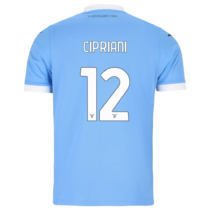 DanxenキッズAlessio Cipriani#12スカイブルー ホワイトホームシャツ2025/26ジャージーユニフォーム