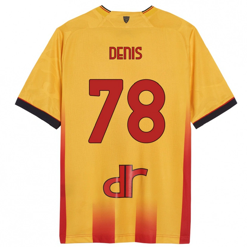 DanxenキッズMax Denis#78イエロー オレンジホームシャツ2025/26ジャージーユニフォーム