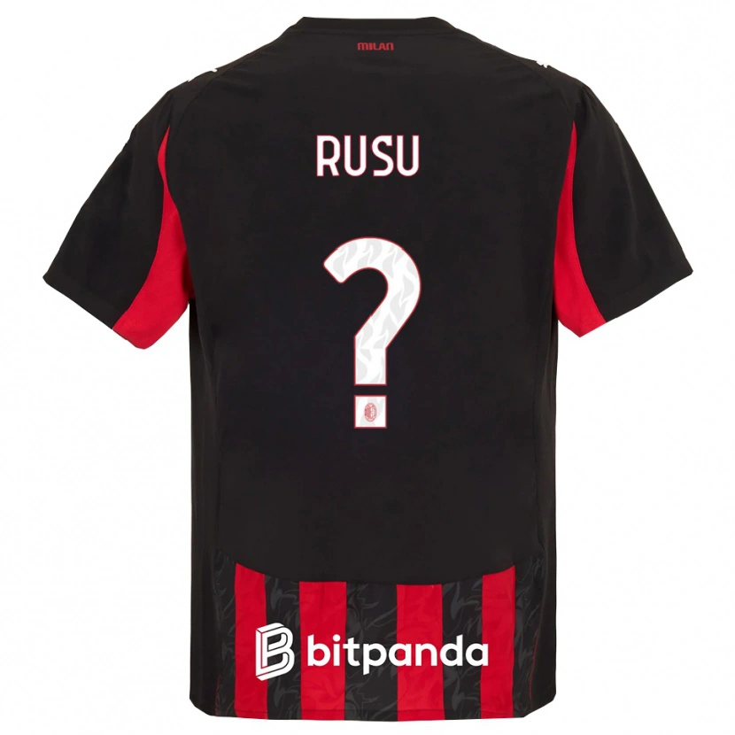 DanxenキッズRyan Rusu#0レッド ブラックホームシャツ2025/26ジャージーユニフォーム