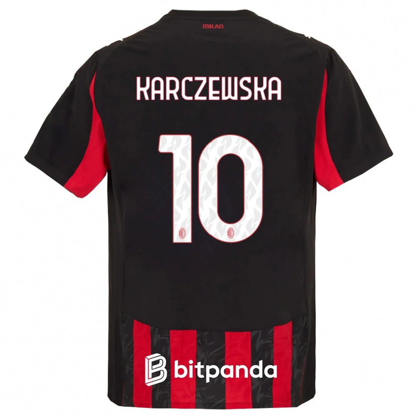 Danxenキッズニコラ・カルチェフスカ#10レッド ブラックホームシャツ2025/26ジャージーユニフォーム