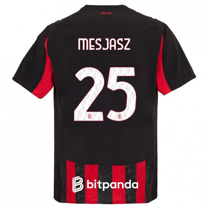 DanxenキッズMałgorzata Mesjasz#25レッド ブラックホームシャツ2025/26ジャージーユニフォーム