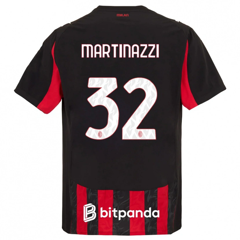 Danxenキッズルカ・マルティナッツィ#32レッド ブラックホームシャツ2025/26ジャージーユニフォーム