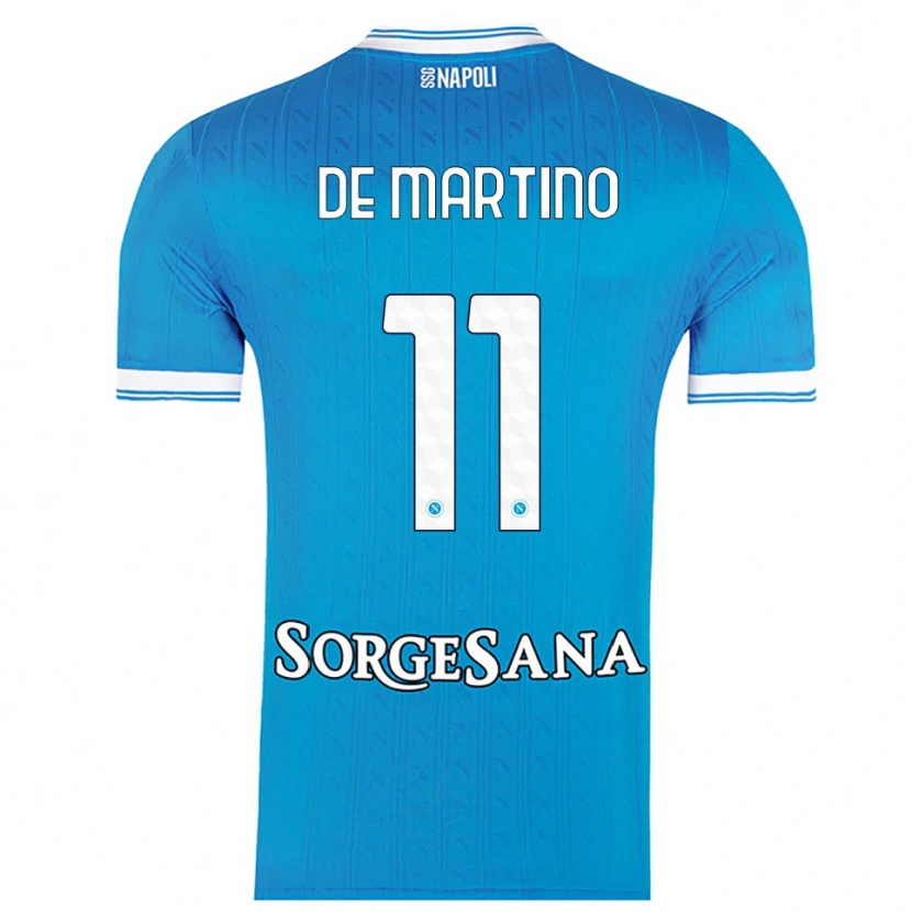 DanxenキッズGiuseppe De Martino#11スカイブルー ホワイトホームシャツ2025/26ジャージーユニフォーム