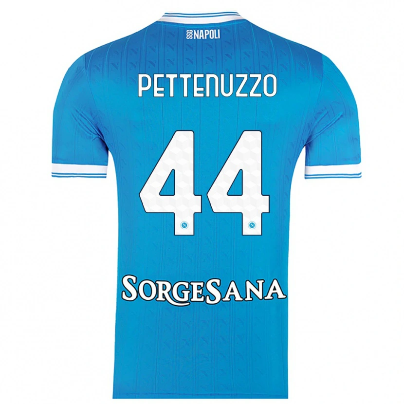 DanxenキッズTecla Pettenuzzo#44スカイブルー ホワイトホームシャツ2025/26ジャージーユニフォーム