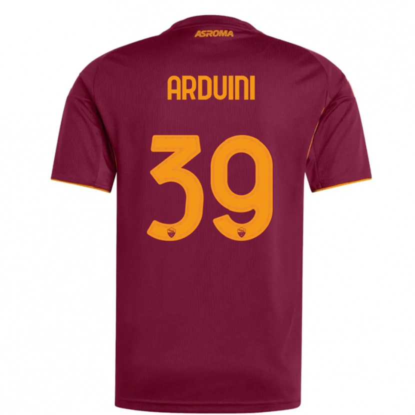 DanxenキッズGiacomo Arduini#39バーガンディ オレンジホームシャツ2025/26ジャージーユニフォーム