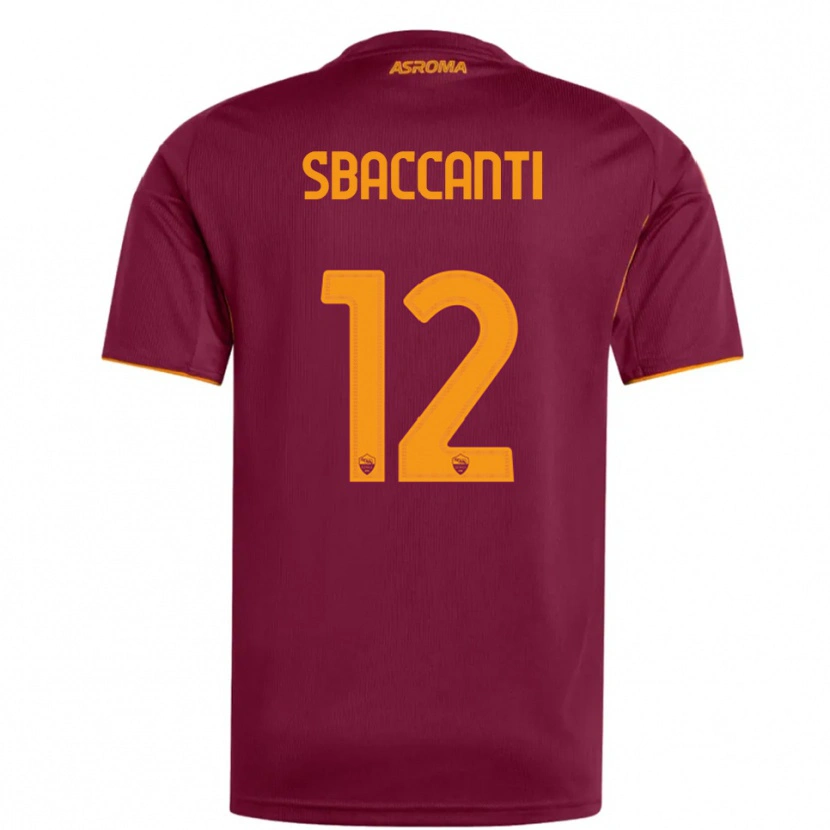 DanxenキッズChristian Sbaccanti#12バーガンディ オレンジホームシャツ2025/26ジャージーユニフォーム