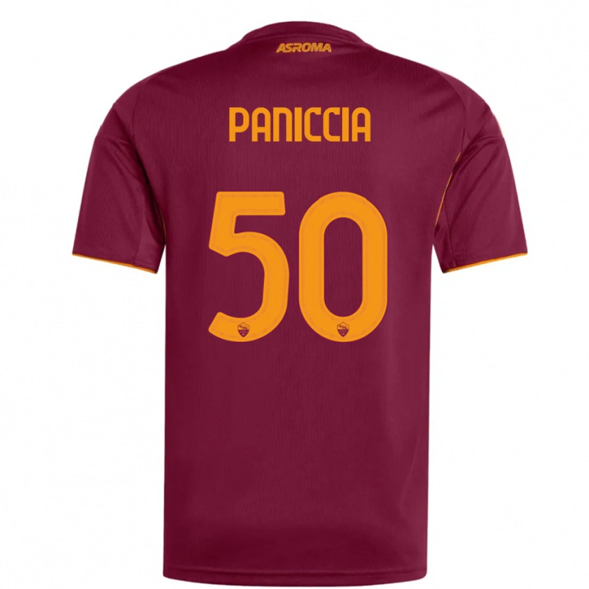 DanxenキッズMartina Paniccia#50バーガンディ オレンジホームシャツ2025/26ジャージーユニフォーム