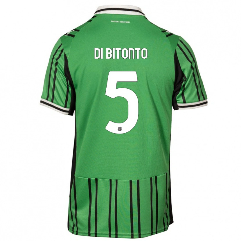 DanxenキッズAlessandro Di Bitonto#5グリーン ブラックホームシャツ2025/26ジャージーユニフォーム