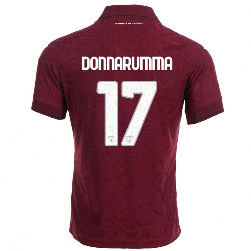 Danxenキッズアントニオ・ドンナルンマ#17バーガンディ ホワイトホームシャツ2025/26ジャージーユニフォーム