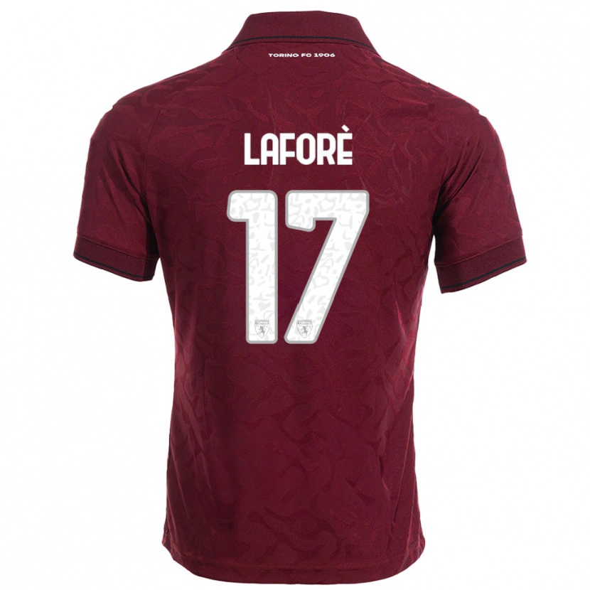 DanxenキッズBladis Laforè#17バーガンディ ホワイトホームシャツ2025/26ジャージーユニフォーム
