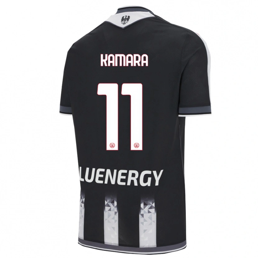 Danxenキッズハセイン・カマラ#11ブラック ホワイトホームシャツ2025/26ジャージーユニフォーム