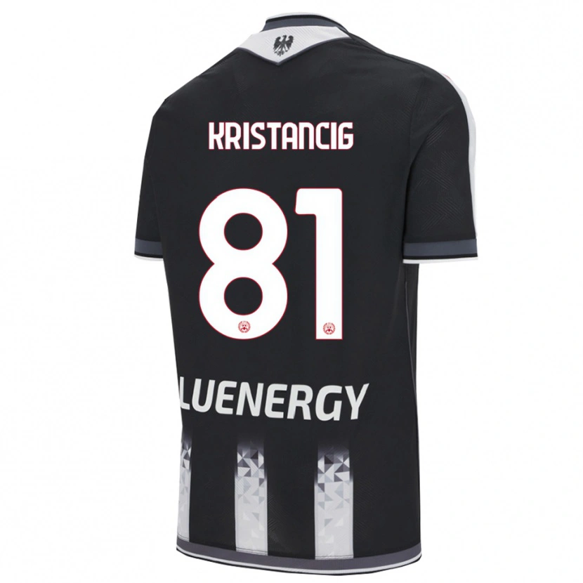 DanxenキッズLuca Kristancig#81ブラック ホワイトホームシャツ2025/26ジャージーユニフォーム