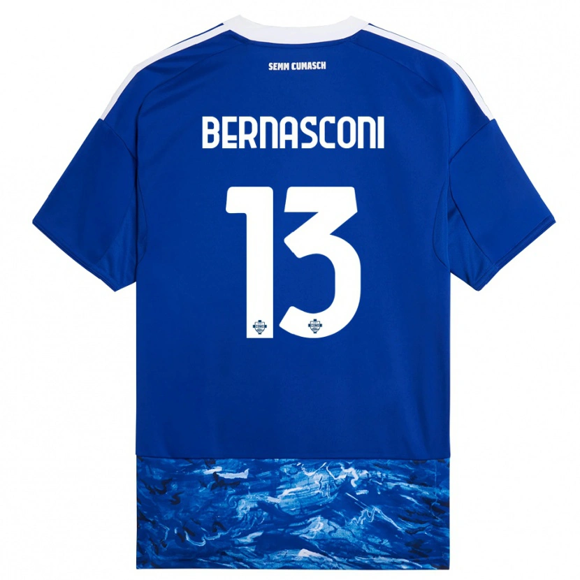 DanxenキッズEnea Bernasconi#13ブルー ホワイトホームシャツ2025/26ジャージーユニフォーム