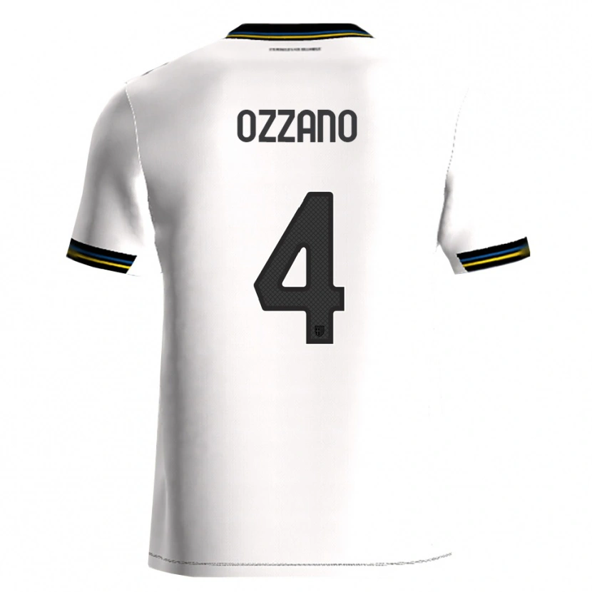 DanxenキッズRoberto Ozzano#4ホワイト ブラックホームシャツ2025/26ジャージーユニフォーム
