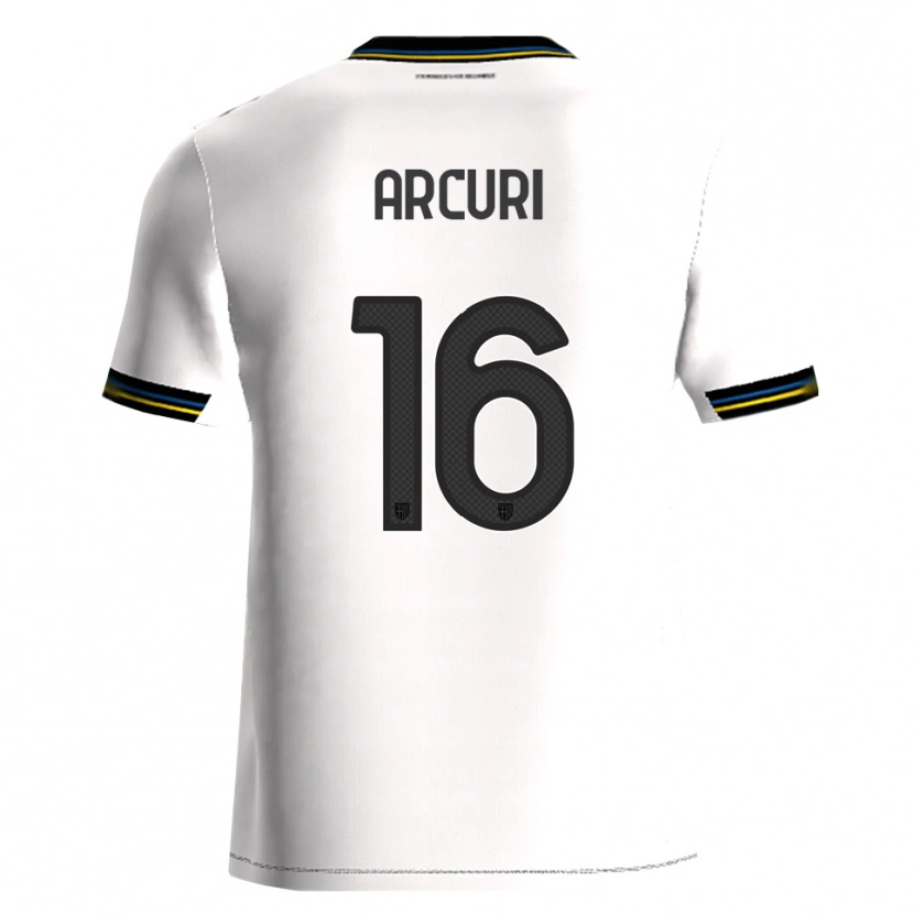 DanxenキッズFrancesco Arcuri#16ホワイト ブラックホームシャツ2025/26ジャージーユニフォーム