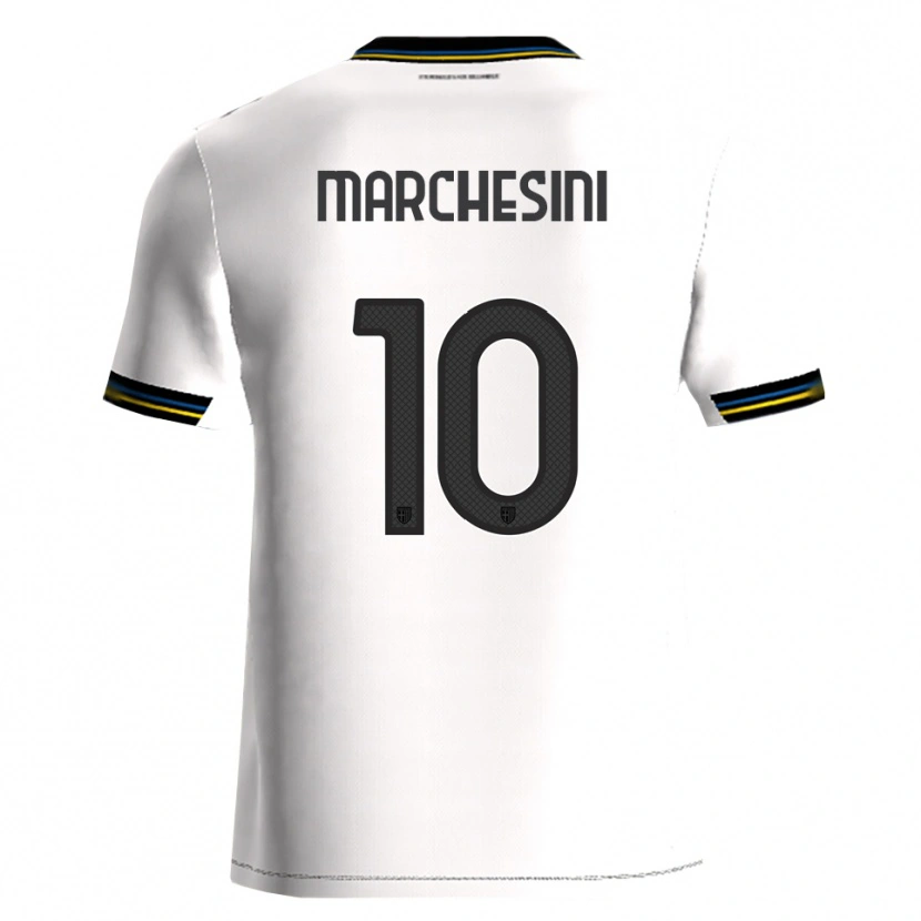 Danxenキッズコジモ・マルケジーニ#10ホワイト ブラックホームシャツ2025/26ジャージーユニフォーム