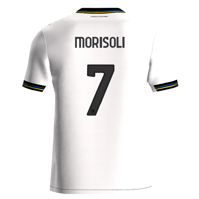 DanxenキッズGabriel Morisoli#7ホワイト ブラックホームシャツ2025/26ジャージーユニフォーム