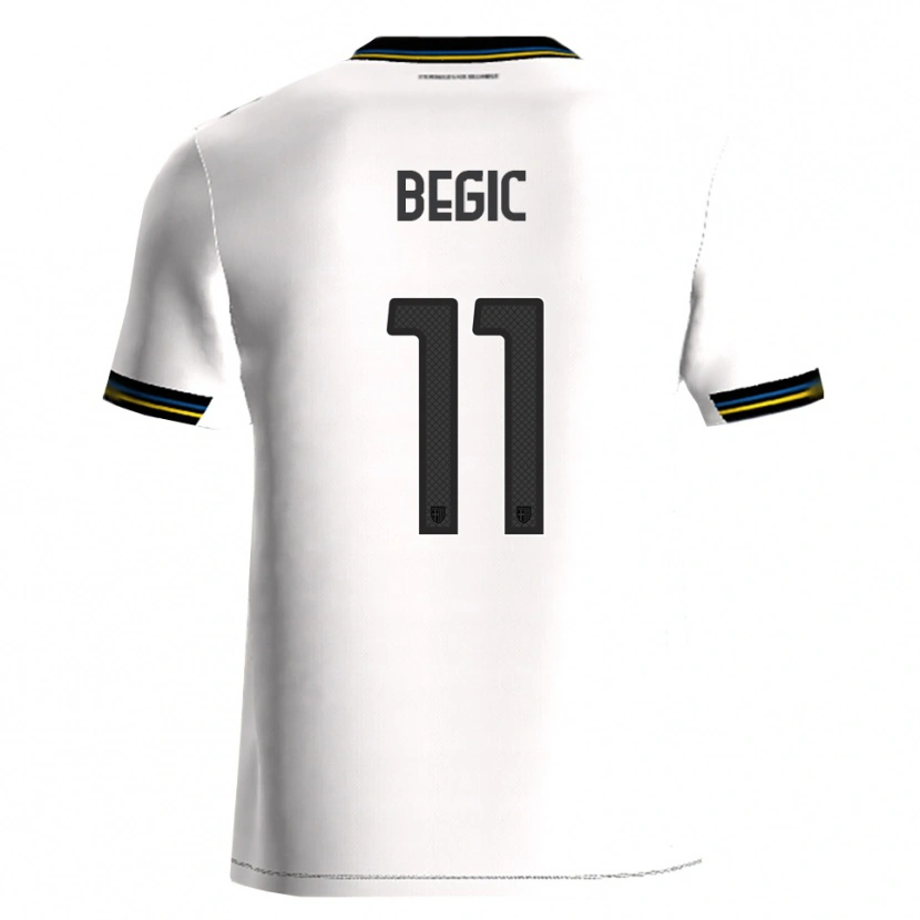 DanxenキッズTjas Begic#11ホワイト ブラックホームシャツ2025/26ジャージーユニフォーム