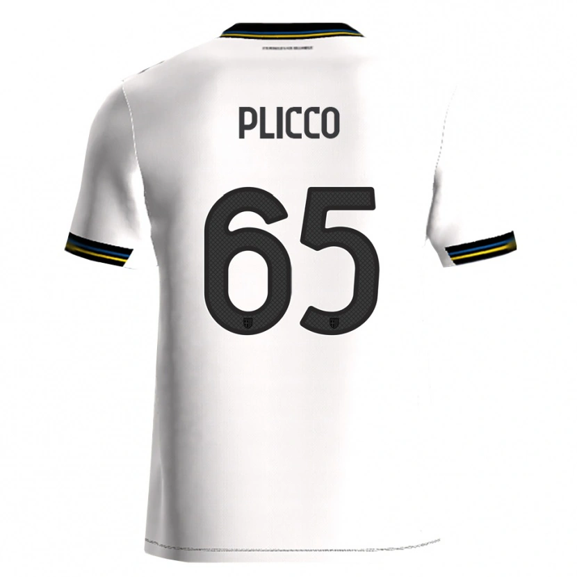 DanxenキッズElia Plicco#65ホワイト ブラックホームシャツ2025/26ジャージーユニフォーム