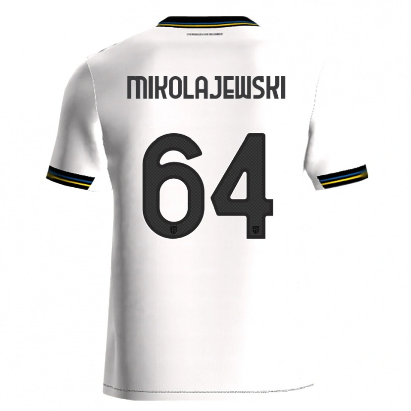 Danxenキッズダニエル・ミコライェフスキー#64ホワイト ブラックホームシャツ2025/26ジャージーユニフォーム