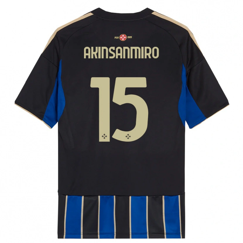 Danxenキッズエベネザー・アキンサンミロ#15ブラック ブルーホームシャツ2025/26ジャージーユニフォーム