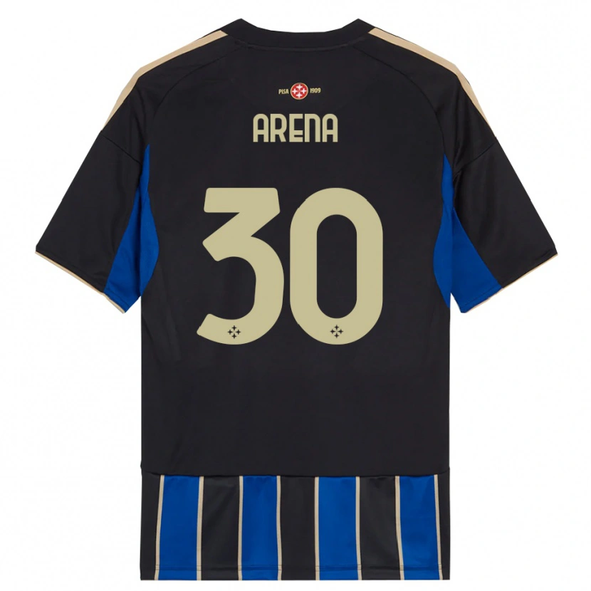 Danxenキッズアレッサンドロ・アリーナ#30ブラック ブルーホームシャツ2025/26ジャージーユニフォーム