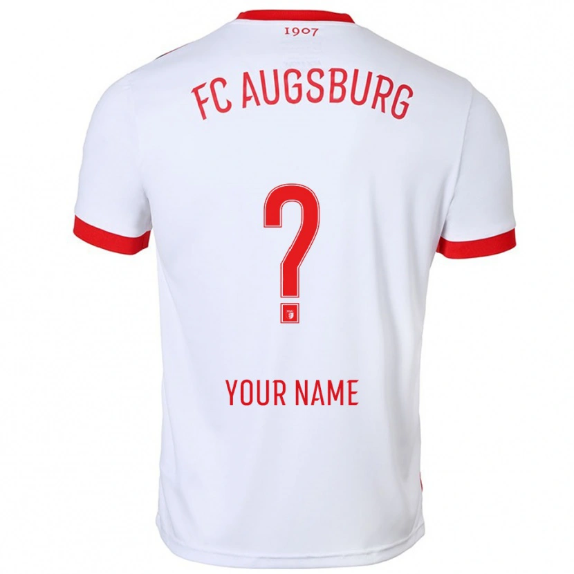 Danxenキッズあなたの名前#0ホワイト レッドホームシャツ2025/26ジャージーユニフォーム