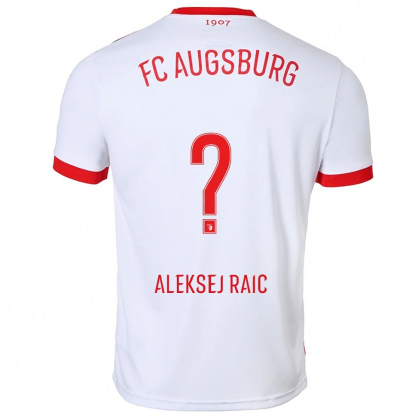 DanxenキッズNeven Aleksej Raic#0ホワイト レッドホームシャツ2025/26ジャージーユニフォーム