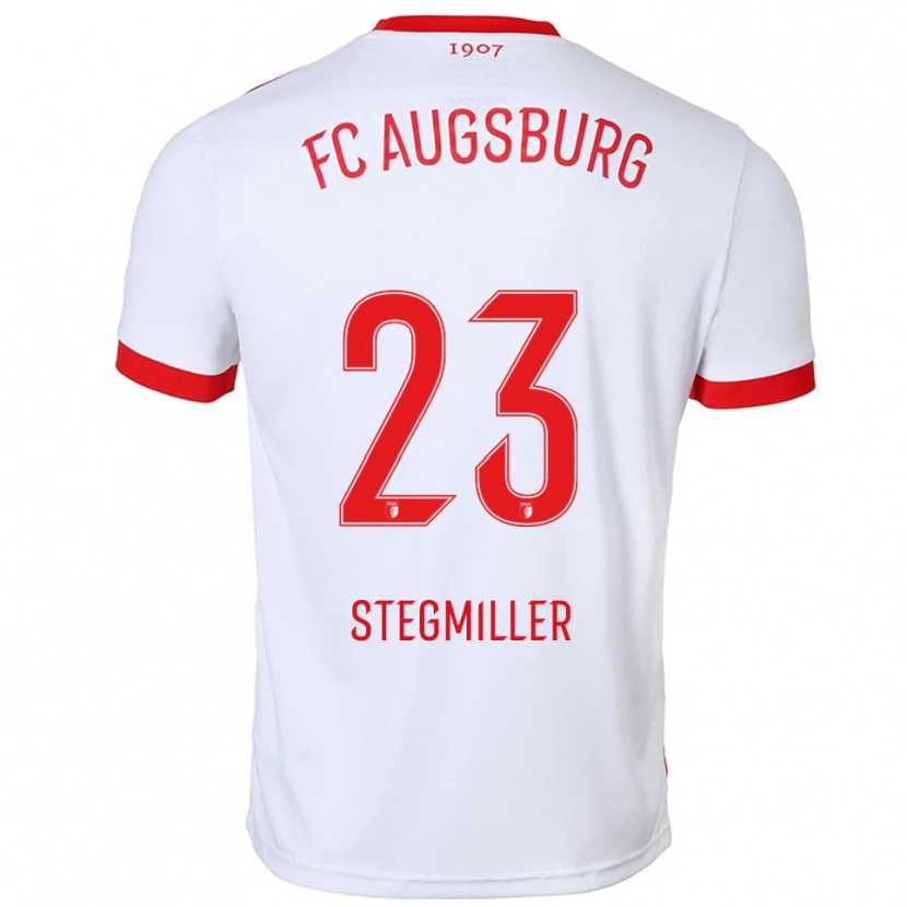 DanxenキッズLouis Stegmiller#23ホワイト レッドホームシャツ2025/26ジャージーユニフォーム
