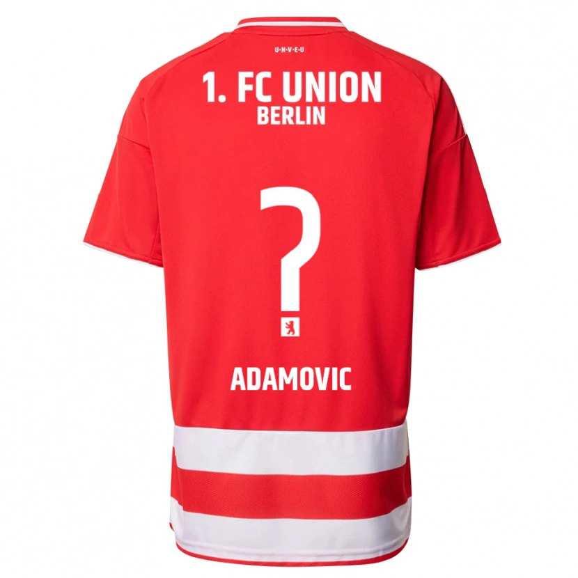 DanxenキッズLevin Adamovic#0レッド ホワイトホームシャツ2025/26ジャージーユニフォーム