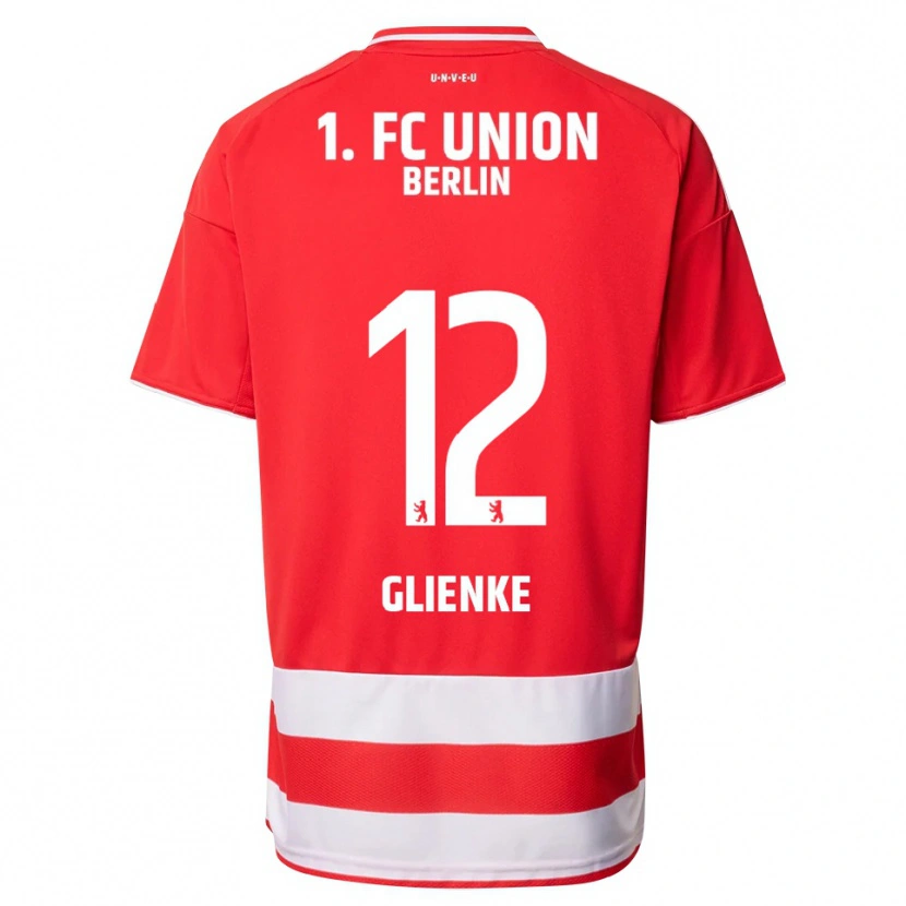 DanxenキッズNiklas Glienke#12レッド ホワイトホームシャツ2025/26ジャージーユニフォーム