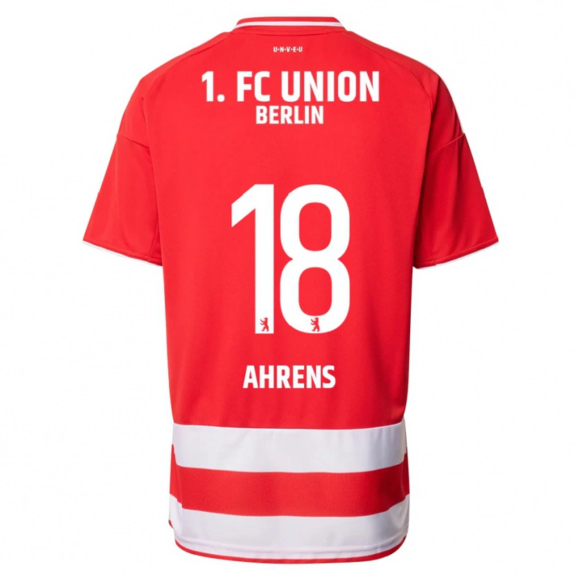 DanxenキッズNunio Ahrens#18レッド ホワイトホームシャツ2025/26ジャージーユニフォーム