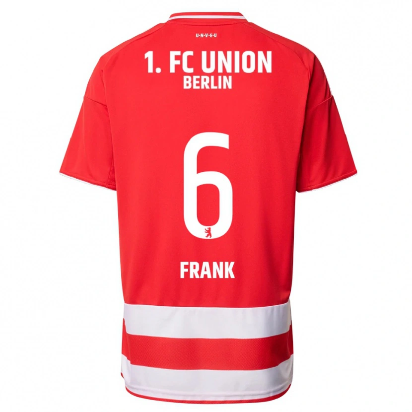 DanxenキッズCeline Frank#6レッド ホワイトホームシャツ2025/26ジャージーユニフォーム