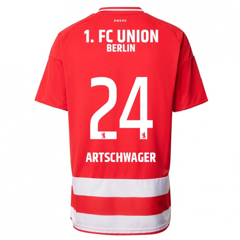 DanxenキッズFinn Artschwager#24レッド ホワイトホームシャツ2025/26ジャージーユニフォーム