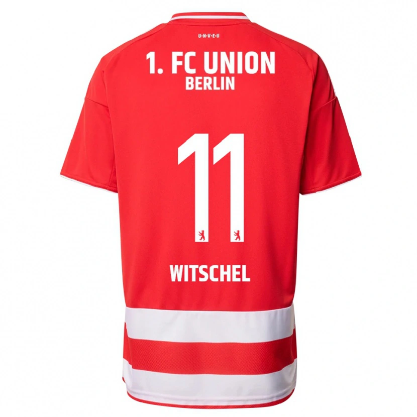 DanxenキッズMaxim Witschel#11レッド ホワイトホームシャツ2025/26ジャージーユニフォーム
