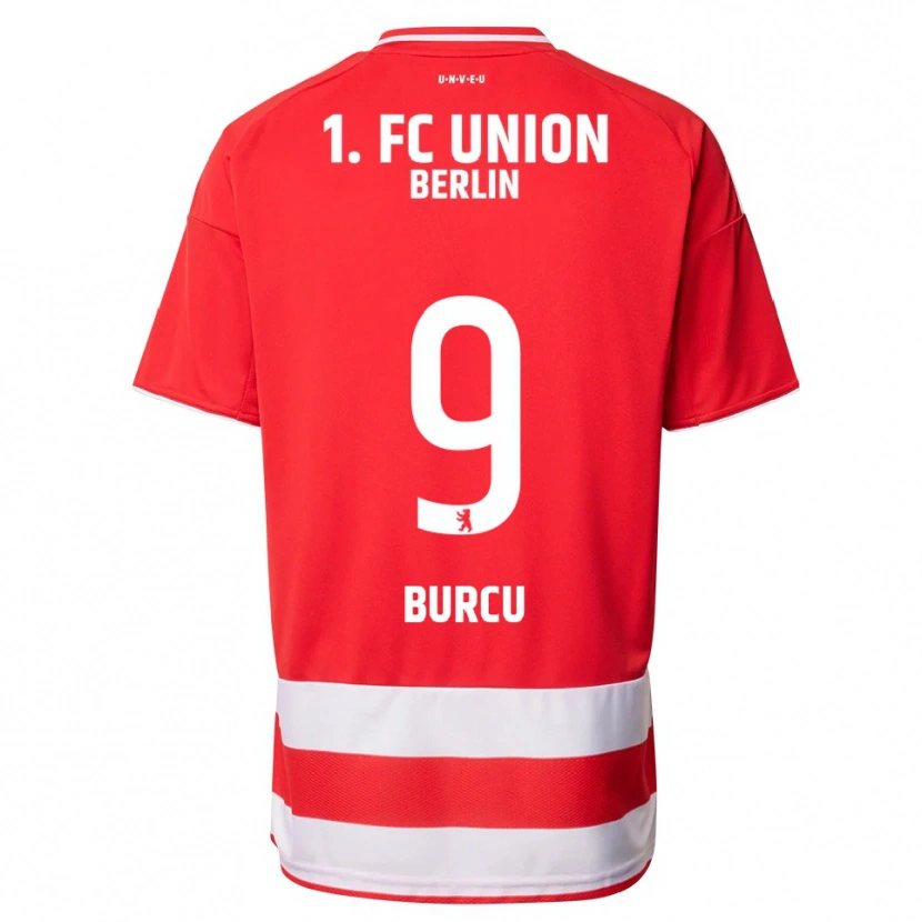 DanxenキッズLivan Burcu#9レッド ホワイトホームシャツ2025/26ジャージーユニフォーム
