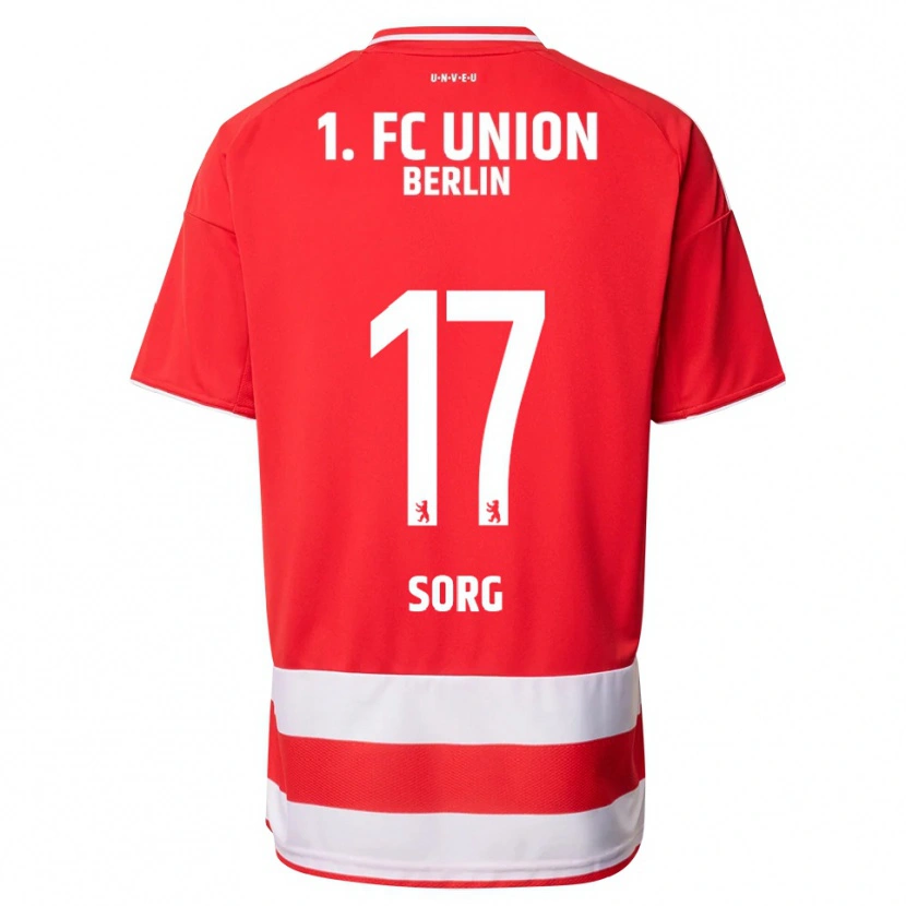 DanxenキッズLeonard Sorg#17レッド ホワイトホームシャツ2025/26ジャージーユニフォーム