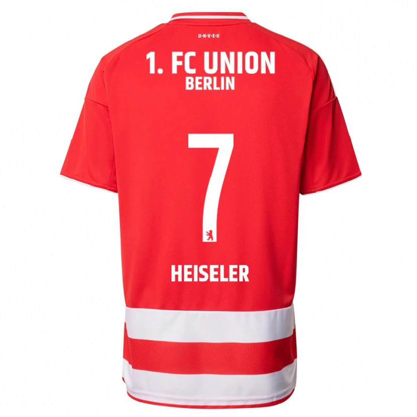 DanxenキッズLisa Heiseler#7レッド ホワイトホームシャツ2025/26ジャージーユニフォーム