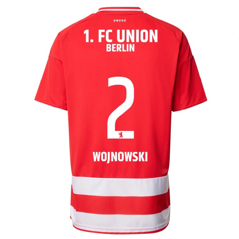 DanxenキッズWiktorian Wojnowski#2レッド ホワイトホームシャツ2025/26ジャージーユニフォーム