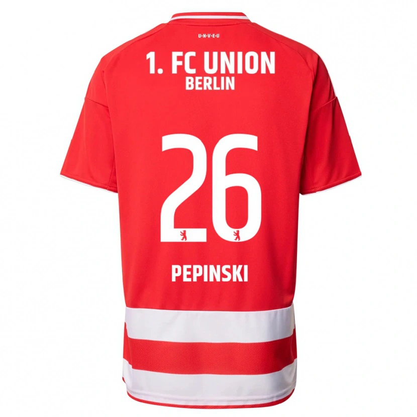 DanxenキッズLouis Pepinski#26レッド ホワイトホームシャツ2025/26ジャージーユニフォーム