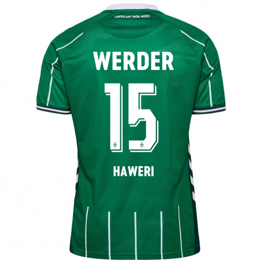 DanxenキッズAdrian Haweri#15グリーン ホワイトホームシャツ2025/26ジャージーユニフォーム