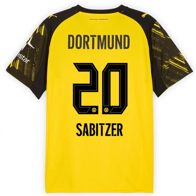 Danxenキッズマルセル・ザビッツァー#20イエロー ブラックホームシャツ2025/26ジャージーユニフォーム